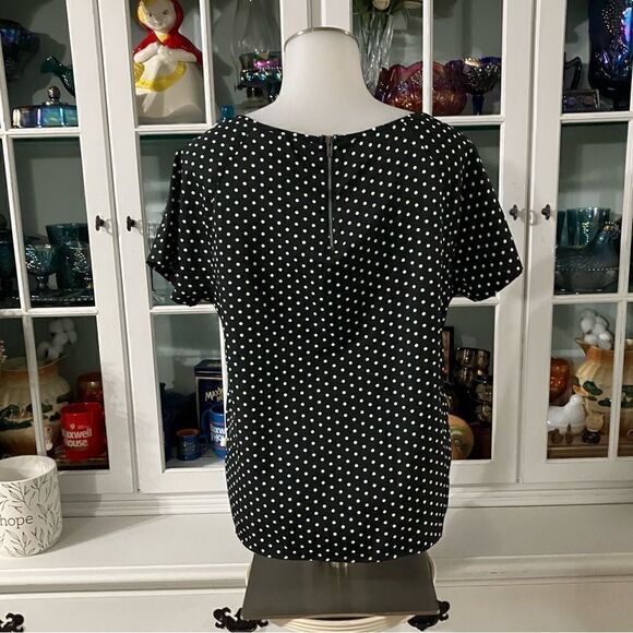 Black White Polka Dot Top Sz Small American Eagle - Picture 5 of 10